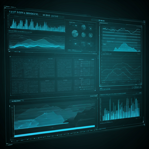 high tech data visualization interface