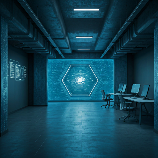 collaborative office space with futuristic elements